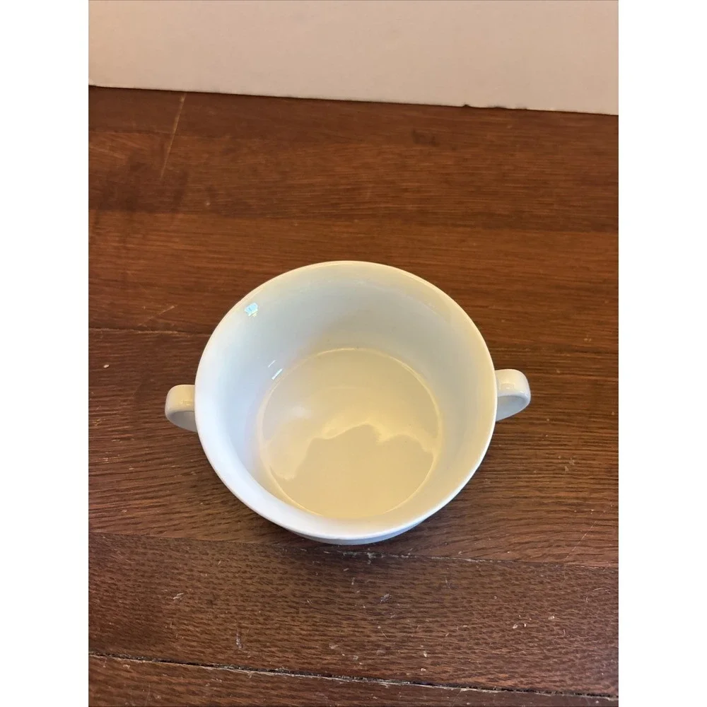 1- Williams Sonoma Soup bowl Essential White 2 Double Handle‎ Small Casserole